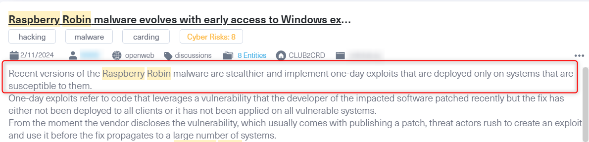 top malware types raspberry robin