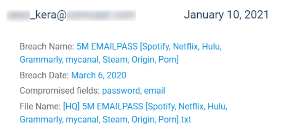 netflix email breached