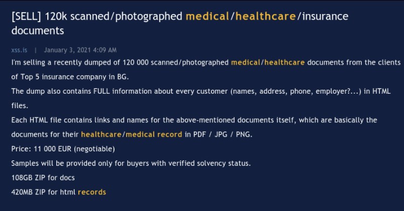 sale of med and heatlh