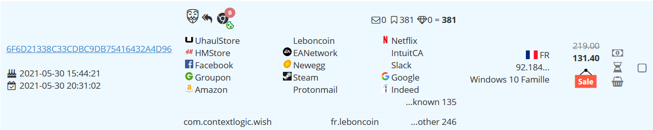 A vendor is offering cookies to the websites he is listing 