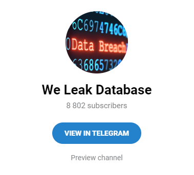 8 We Leak Database