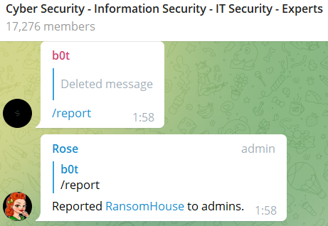 CyberSecurity Telegram