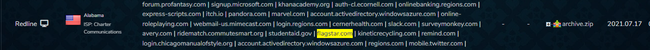 Flagstar.com login is offered for sale on Russian Market, a dark web marketplace