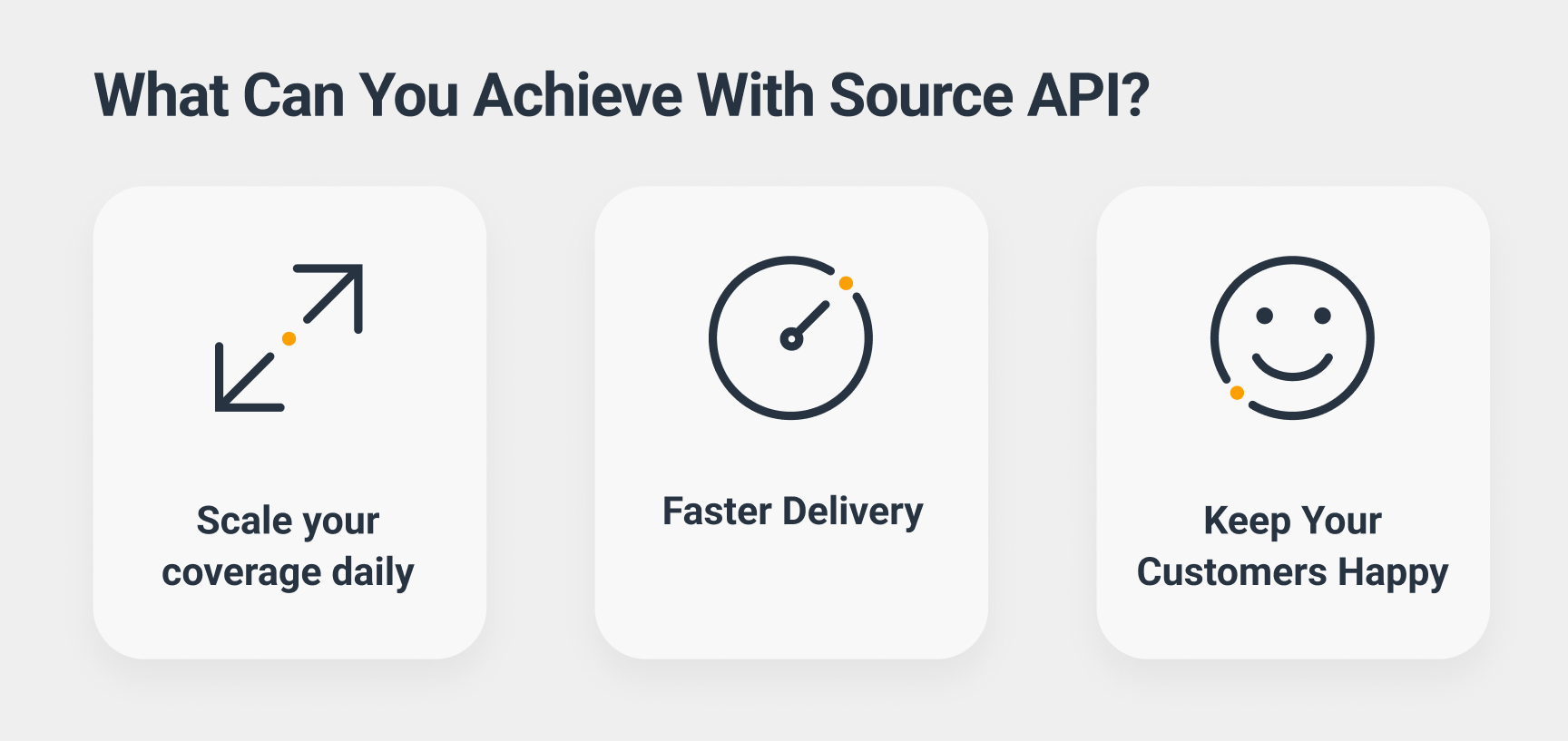 What can you achieve with source API?