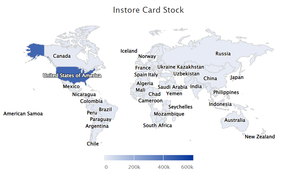 FindSome provides a mapped overview of the live status of credit card availability by country