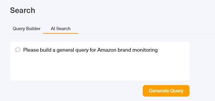 The AI search options when using Lunar, Webz.io's dark web monitoring tool