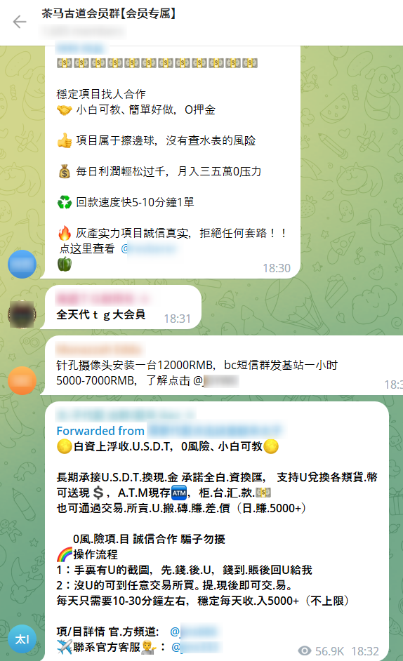 Screenshot from a Telegram channel associated with Tea Horse Road Market
