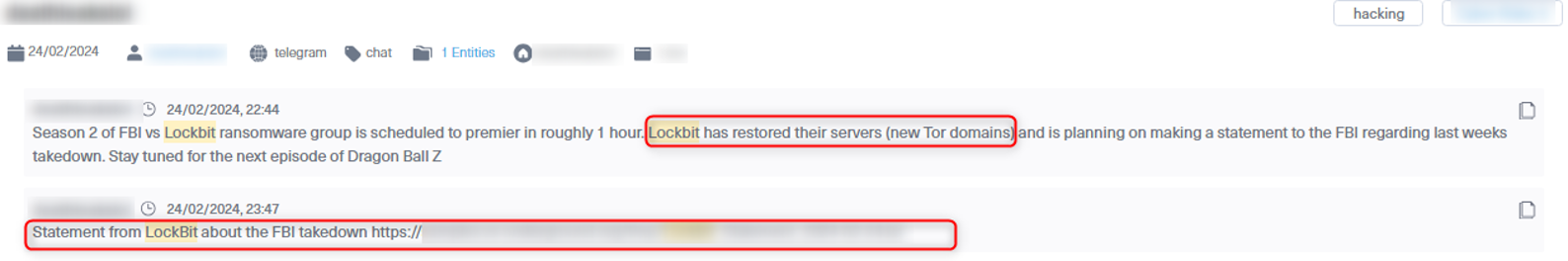 The post Lunar's alert showed indicating that LockBit has new Tor domains