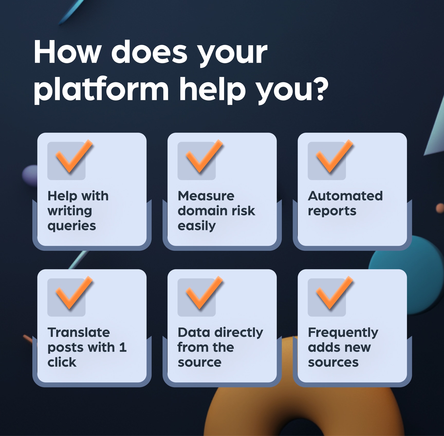 How does your dark web platform help you?