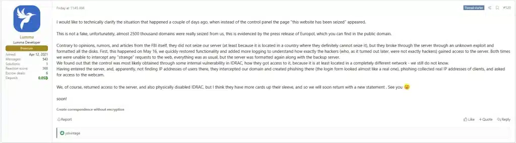The translated statement made by ‘Shamel’ on XSS.
